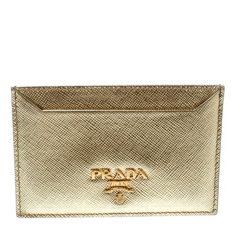 prada card holder gold|prada card holder women.